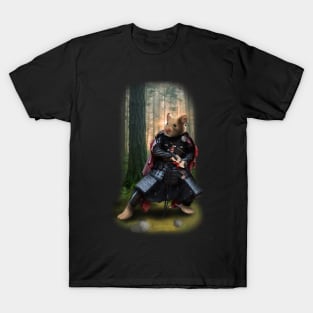 Exclusive Hand Drawn Samurai Hamster | Samurai Collection Item-19 (Hamster) | by Rendigart Studio T-Shirt